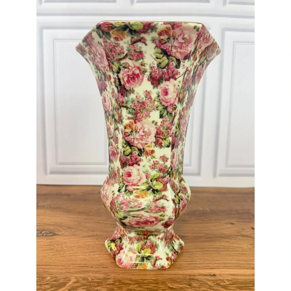 Vintage Formalities 1980s Baum Bros‎ Rose Chintz 10